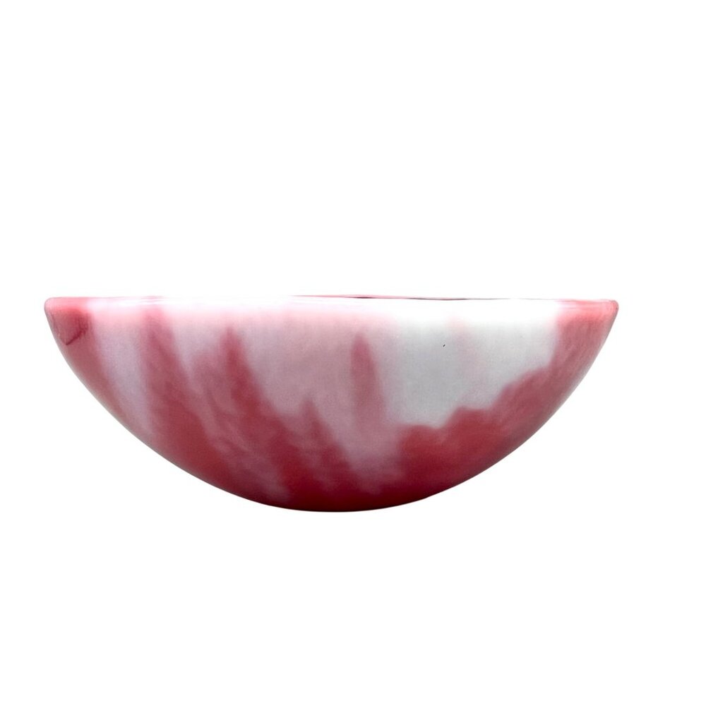 Kiku Handmade Fused Glass Bowl With Pink Cherry Blossom Design 5"Diameter - Picture 5 of 7